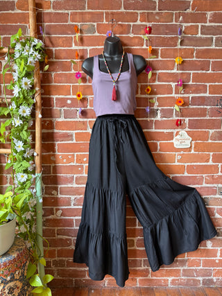 Raven Tie Dye Wide Leg Palazzo Pants - Multiple Colors Available