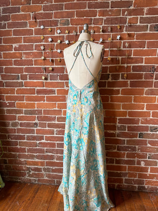 Cassiopia Recycled Silk Sari Halter Dress