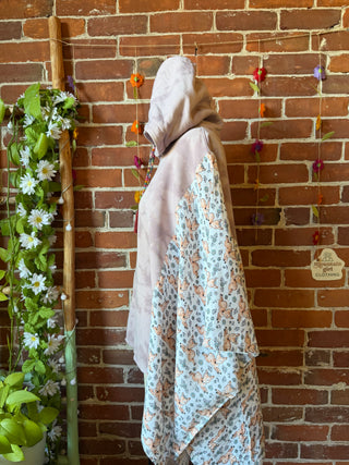 OOAK Autumn Collection - Pearl Classic Rock Tie Dye Poncho Hoodie