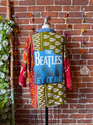 OOAK Summer Collection - Upcycled  The Beatles Inspired Vintage Kantha Jacket