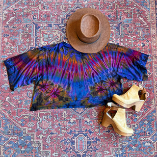Dark Side of the Moon Cropped Tie Dye Tee - Multiple Colors Available - Fair Trade Made
