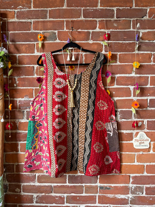 Bohemian Journey Kantha Tank - Fair Trade Made