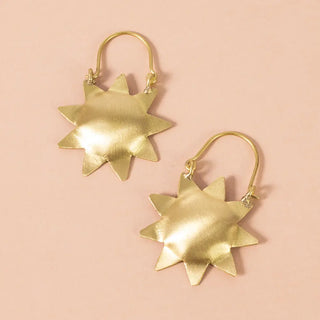 Rising Sun Hoop Earrings  -Fair Trade Made- Final Sale