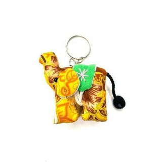 Elephant Upcycled Textile Keychain / Zipper Pull - Fair Trade Made