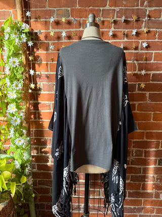 OOAK Winter Collection- Upcycled Birds of a Feather Phish Inspired Poncho Tee