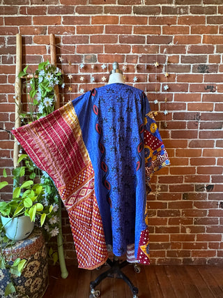 OOAK Autumn Collection - Upcycled Lainee Kantha Poncho Dress