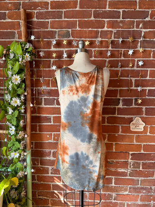OOAK Winter Collection - Callisto Tie Dye Kantha Crescent Moon Tank Top - Multiple Sizes Available