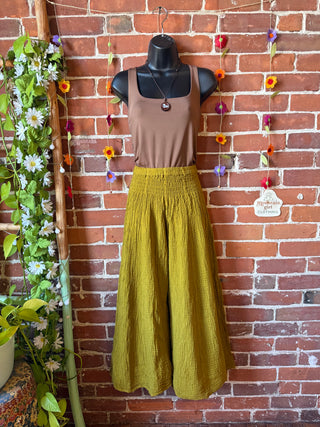 Golden Meadow 100% Cotton Gauze Cropped Pants - Fair Trade Made