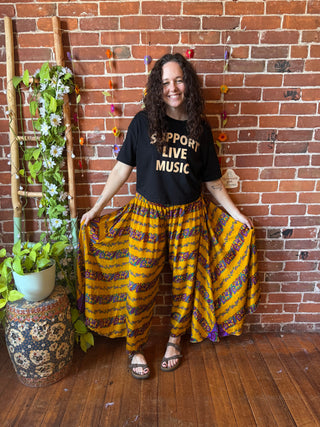 Festival Drift Recycled Sari Palazzo Pants - Fair Trade Made
