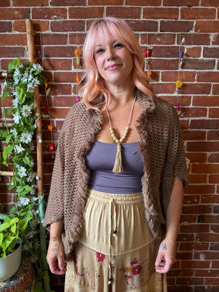 In The Moon Light Soft Fringe Cocoon Shawl Cardigan-Multiple Colors Available- Final Sale