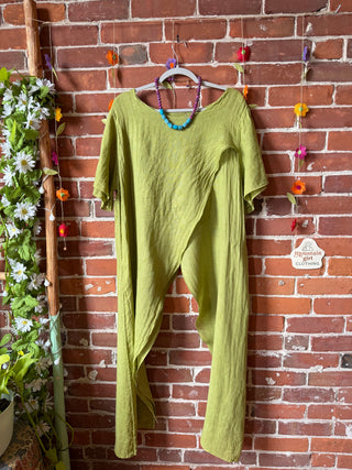Nomad Linen Split Maxi Top -Multiple Colors- Made in Italy