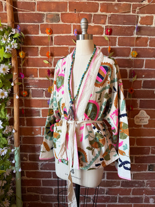 Paisley Bloom Embroidered Cotton Jacket