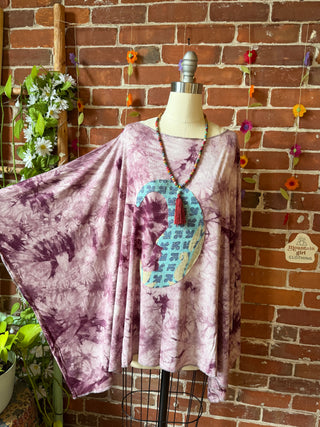 OOAK Summer Collection - Callisto Kantha Crescent Moon Tunic Poncho Top