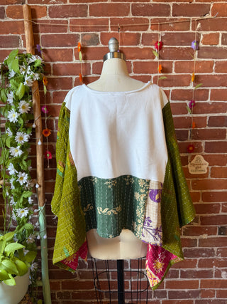 OOAK Autumn Collection- Size Large Upcycled Harvard Cropped Hybrid Tshirt Sweatshirt Top
