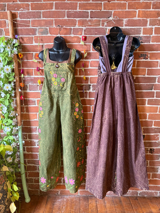 Boho Moon & Blooms Wide Leg Overalls -Multiple Colors and Sizes