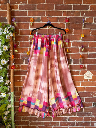 Festival Drift Wide Leg Recycled Sari Lounge Pants - Fair Trade Made