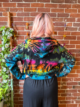 Moonstone Tie Dye Cropped Hoodie - 100% Cotton - Fair Trade Made - Multiple Colors