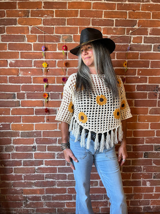 Fair Trade Black/Gold Hand Painted Artisanal Hat