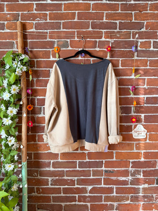 OOAK Autumn Collection- Size Large Upcycled KISS Hybrid Tshirt Sweatshirt Top