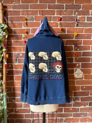 OOAK Summer Collection- Upcycled Grateful Dead Inspired Hoodie  - Size Large