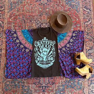 One Size Fits Most Upcycled Grateful Dead Inspired Poncho