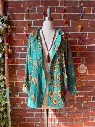 OOAK Summer Collection - Upcycled Def Leppard Inspired Vintage Kantha Jacket