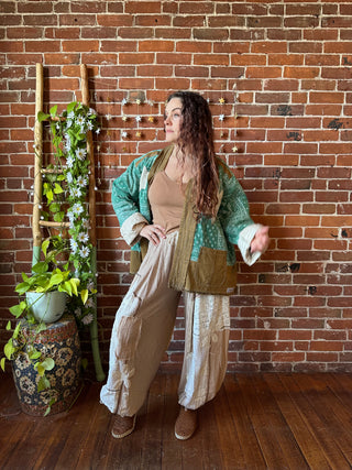 Penelope Boho Lace and Doily Jogger Pants