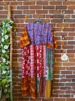 Coffee In The Morning Kantha Dress - Fits up to 3X