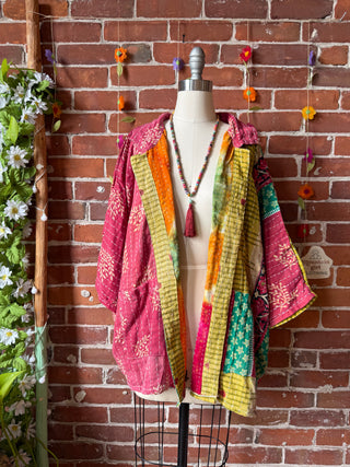 OOAK Summer Collection - Upcycled  Grateful Dead inspired Vintage Kantha Jacket