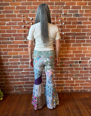 La Boheme Patchwork Bell Bottom Pants