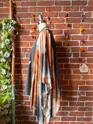 OOAK Summer Collection- Upcycled Moon Tribe Flowy Tie Dye Tunic Poncho
