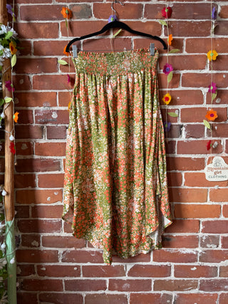 OOAK Summer Collection- Patchwork Butterfly Floral Skirt Size Large