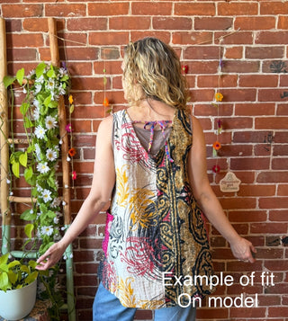 Bohemian Journey Kantha Tank - Fair Trade Made
