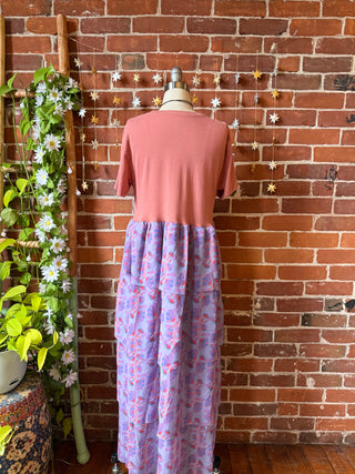 OOAK Autumn Collection - Size Medium Upcycled Beatles Inspired Flowy Ruffle Long Tee