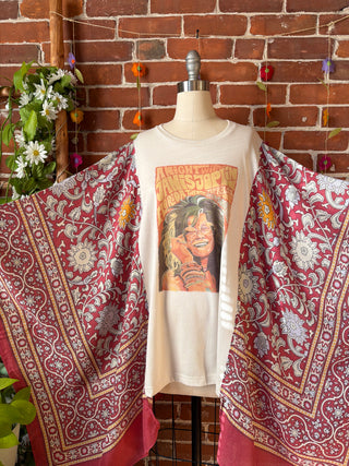 OOAK Autumn Collection- Pearl Classic Rock Boho Hi Lo Poncho Top