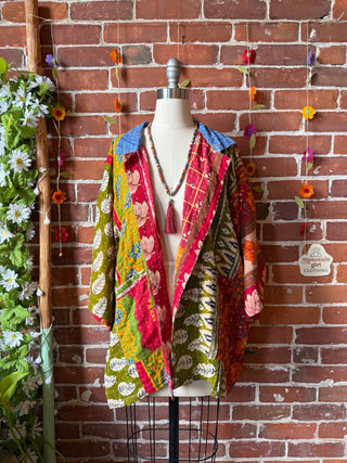 OOAK Summer Collection - Upcycled  The Beatles Inspired Vintage Kantha Jacket