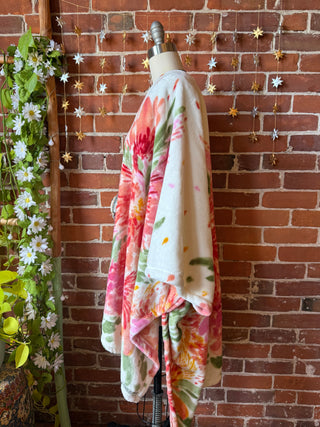 OOAK Autumn Collection - Upcycled Floral Dreams Ruana Robe