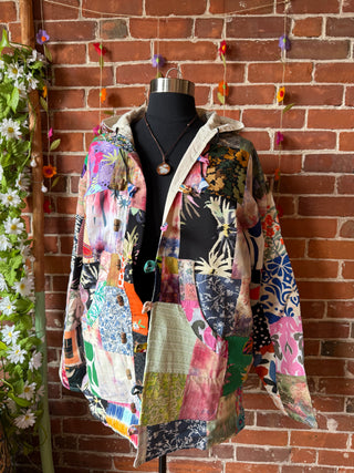 Size 1X Harmony Patchwork Hoodie Jacket