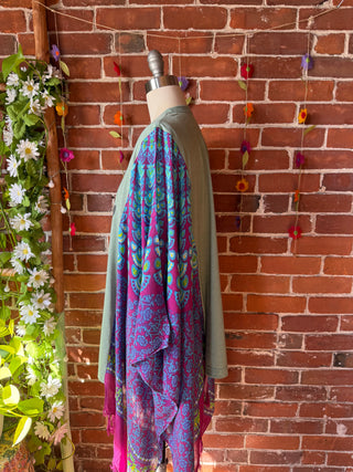 OOAK Autumn Collection - Upcycled Flowy Willie Inspired Hi Lo Poncho Top