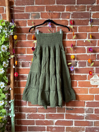 Green Meadow 100% Cotton Gauze Skirt / Mini Dress - Fair Trade Made
