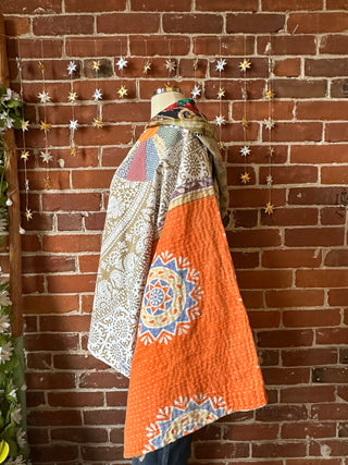 OOAK Autumn Collection - Upcycled Fleetwood Mac Inspired Patchwork Bell Sleeve Robe