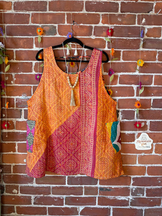 Bohemian Journey Kantha Tank - Fair Trade Made