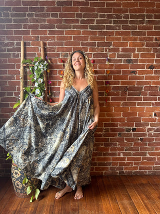 Delphia Recycled Sari Dress w/ Pockets