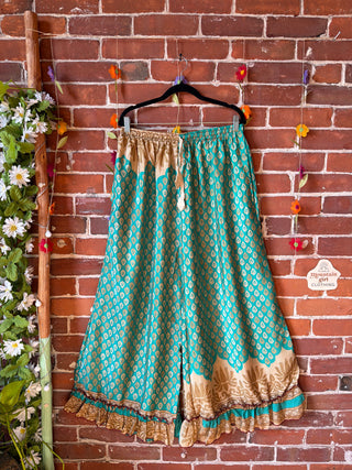 Size 14-18 Festival Drift Recycled Sari Pants - Fair Trade Made