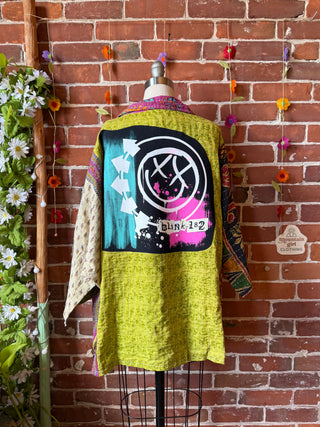 OOAK Summer Collection - Upcycled  Blink 182 Inspired Vintage Kantha Jacket