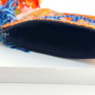Mystery Peace Sign Patch Vintage Kantha Coin Purse
