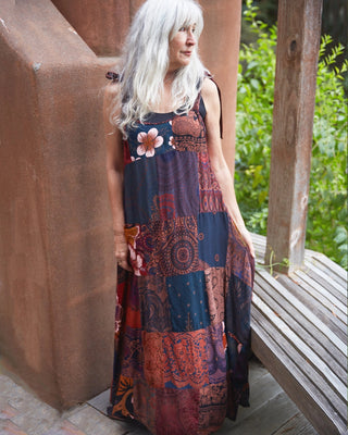 Afternoon Tea Earthy Patchwork Dress