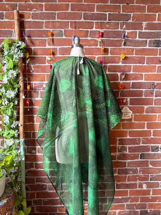 Summer Dreams 100% Silk Poncho Robe- Fair Trade Made