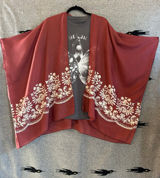 Rosewood Embroidered Boho Kimono Layer