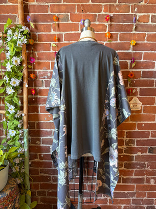 OOAK Summer Collection- Upcycled Stevie Nicks Inspired Poncho Hi Lo Tee